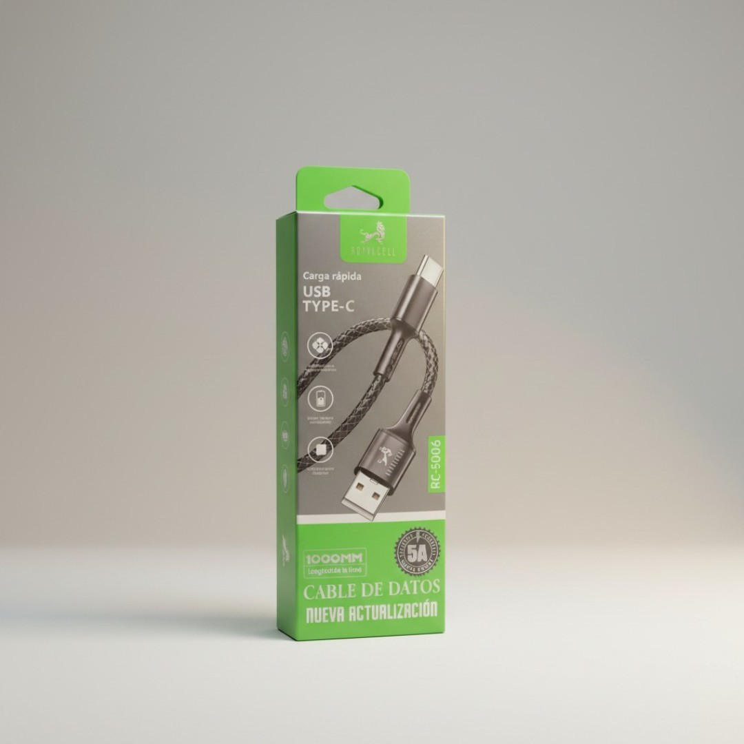 Cable USB a Tipo C 5A – 1 metro