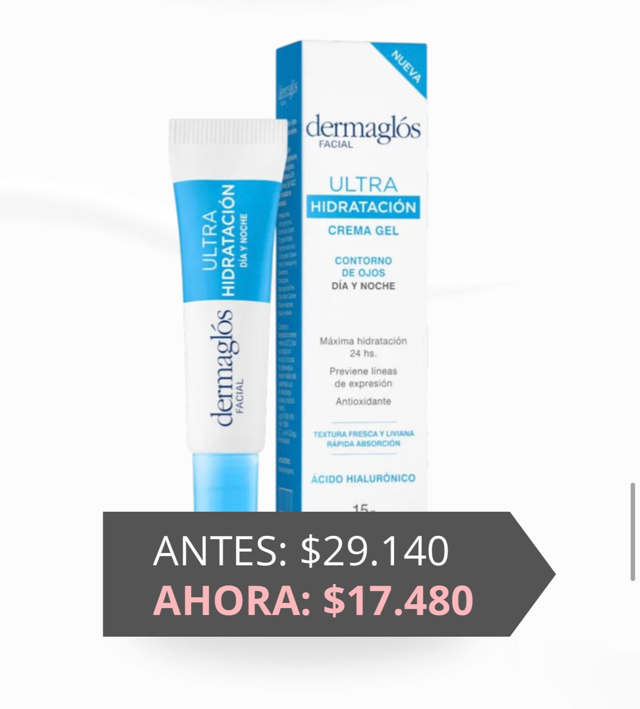 DERMAGLOS crema gel contorno OJOS X15gr