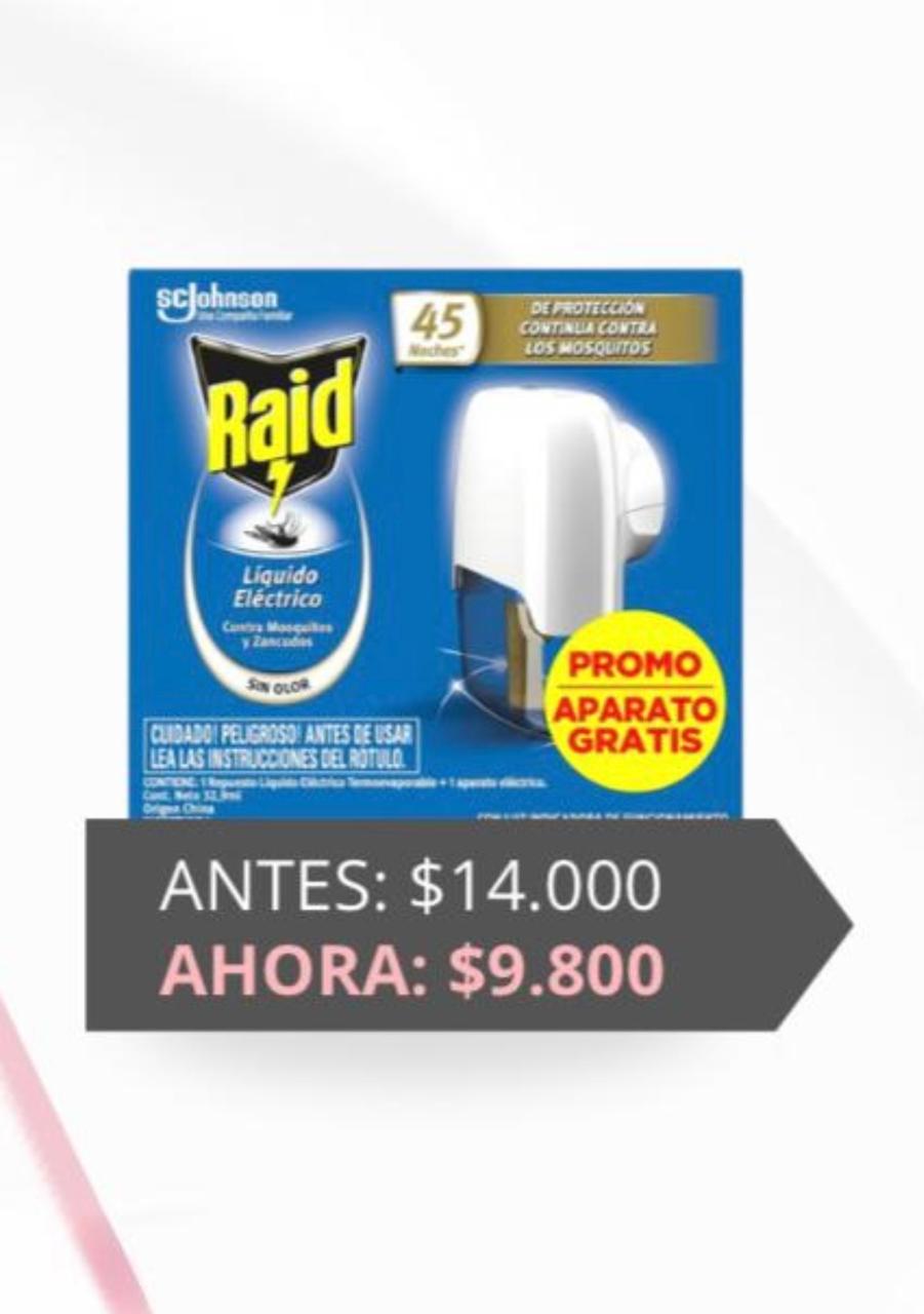 Raid Repelente Líquido 1 Aparato Y 1 Repuesto