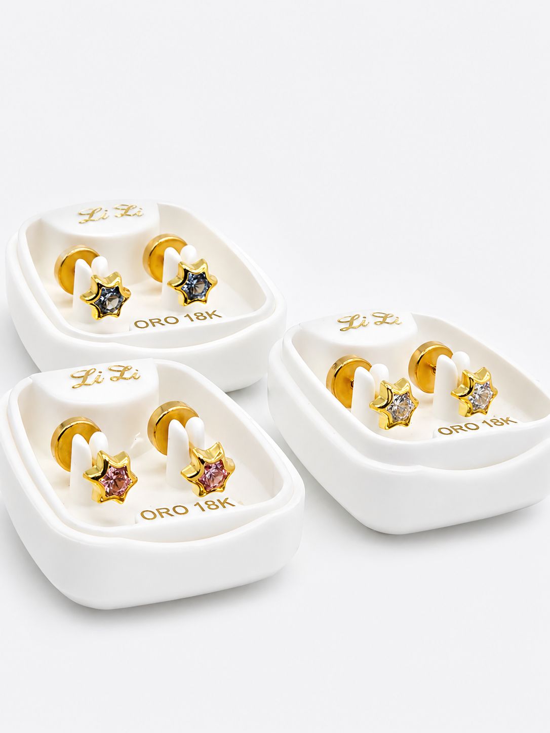 Abridores de oro 18k Estrella